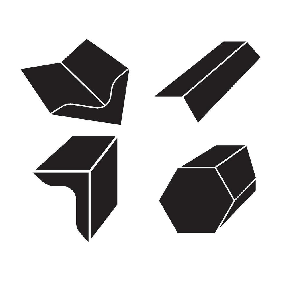 aço metalúrgico viga perfil símbolo vetor ícone ilustração