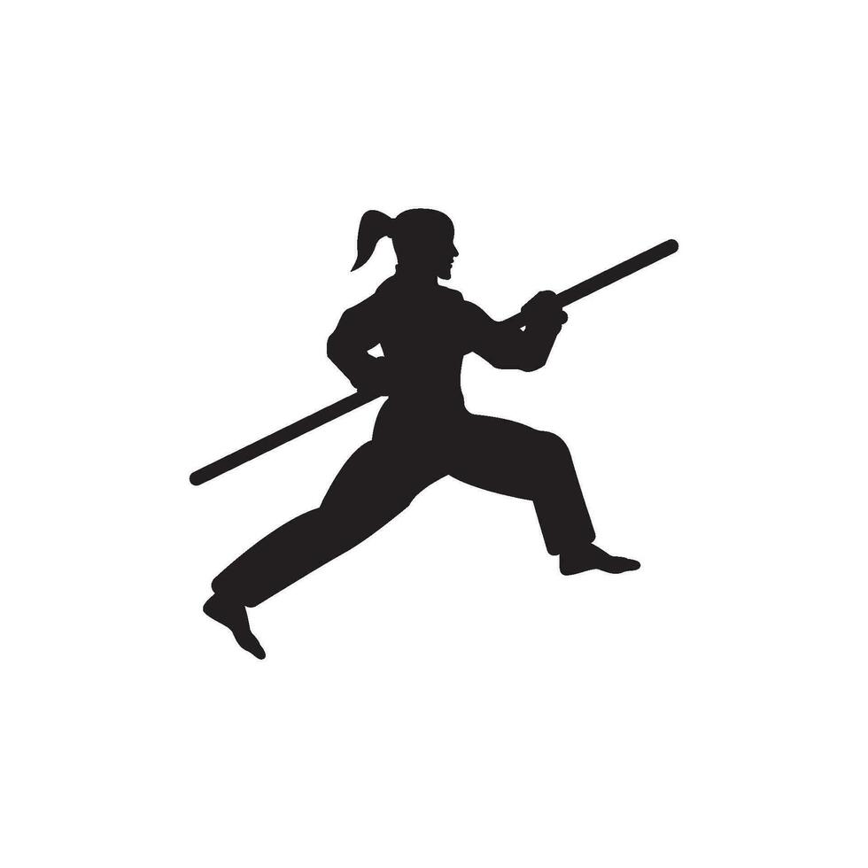 kungfu símbolo ícone, logotipo ilustração vetor modelo.