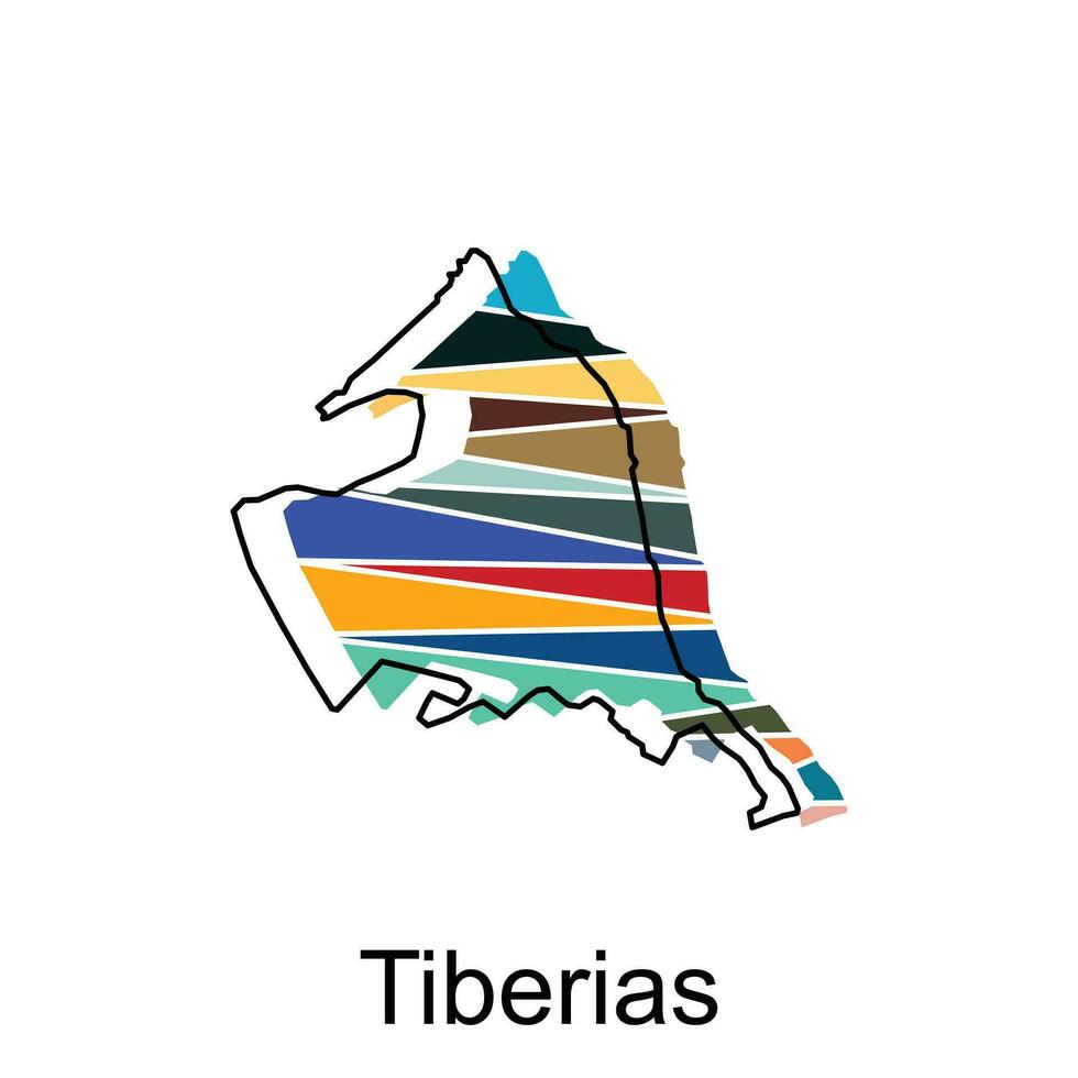tibéria em uma geográfico mapa ícone projeto, mapa é em destaque em a Israel país, ilustração Projeto modelo vetor