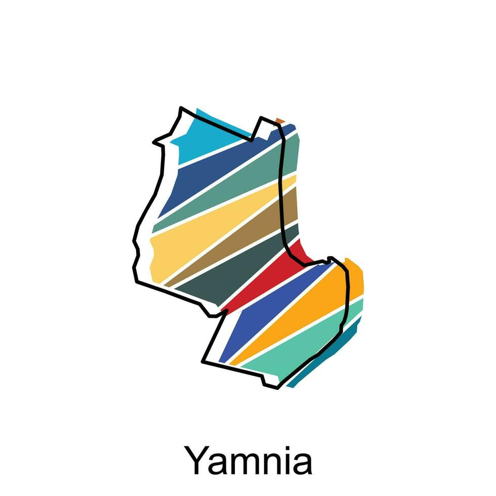 detalhado mapa do yamnia cidade administrativo área. vetor ilustração Projeto modelo. paisagem urbana