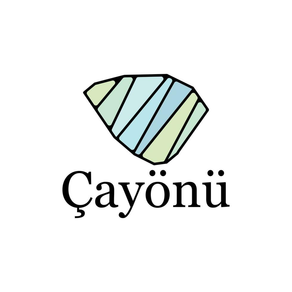 logotipo do a cidade do cayonu mapa ilustração modelo projeto, Projeto em branco fundo vetor