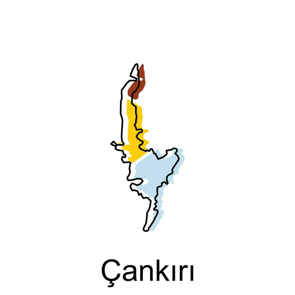 cankiri mundo mapa vetor Projeto modelo, gráfico estilo isolado em branco fundo, adequado para seu companhia