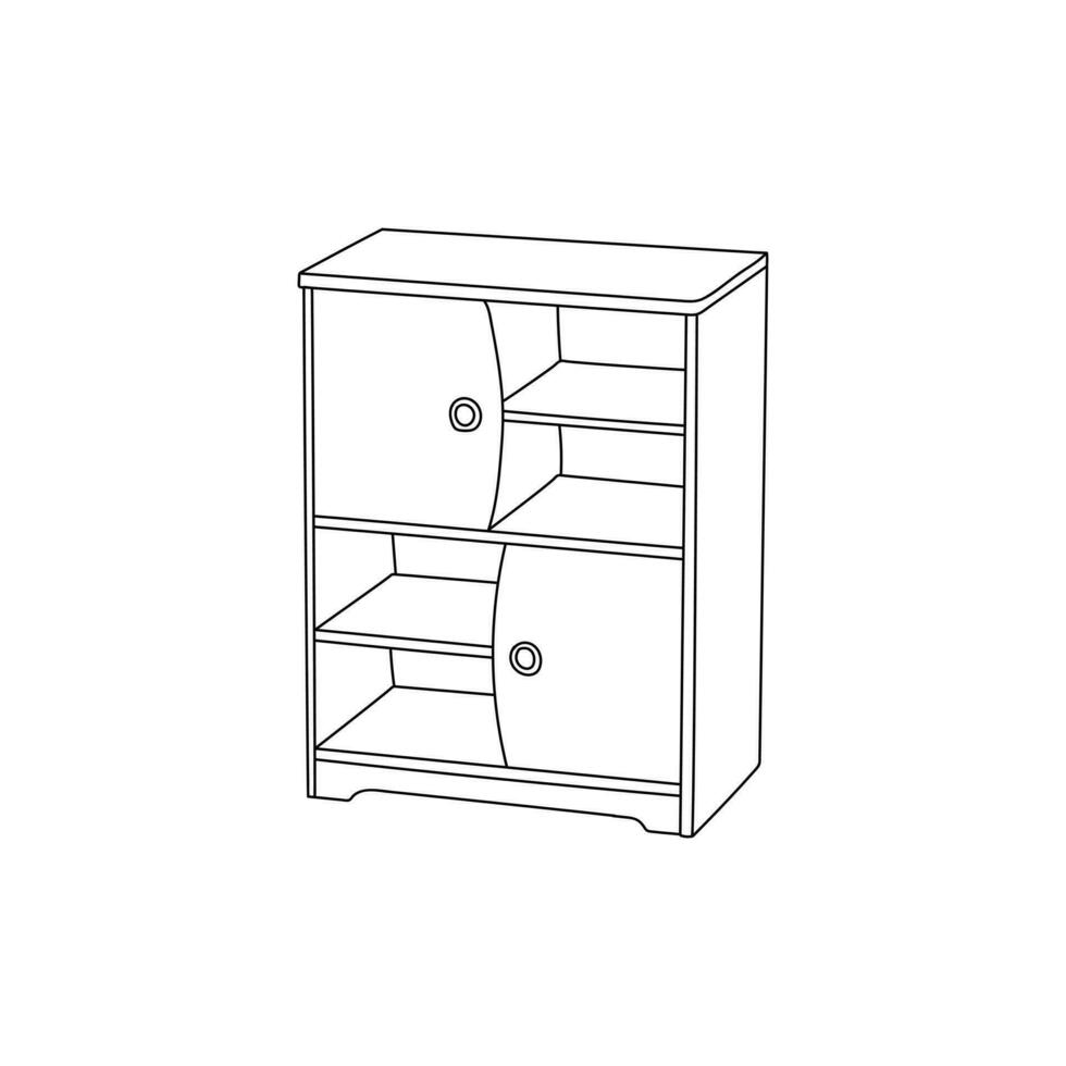 estante ícone interior, mobília ilustração Projeto modelo vetor