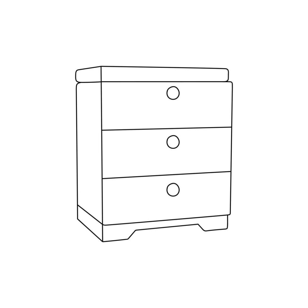 gaveta mobília minimalista logotipo, vetor ícone ilustração Projeto modelo