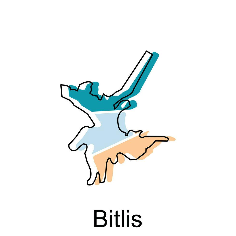 bitlis mundo mapa vetor Projeto modelo, gráfico estilo isolado em branco fundo, adequado para seu companhia