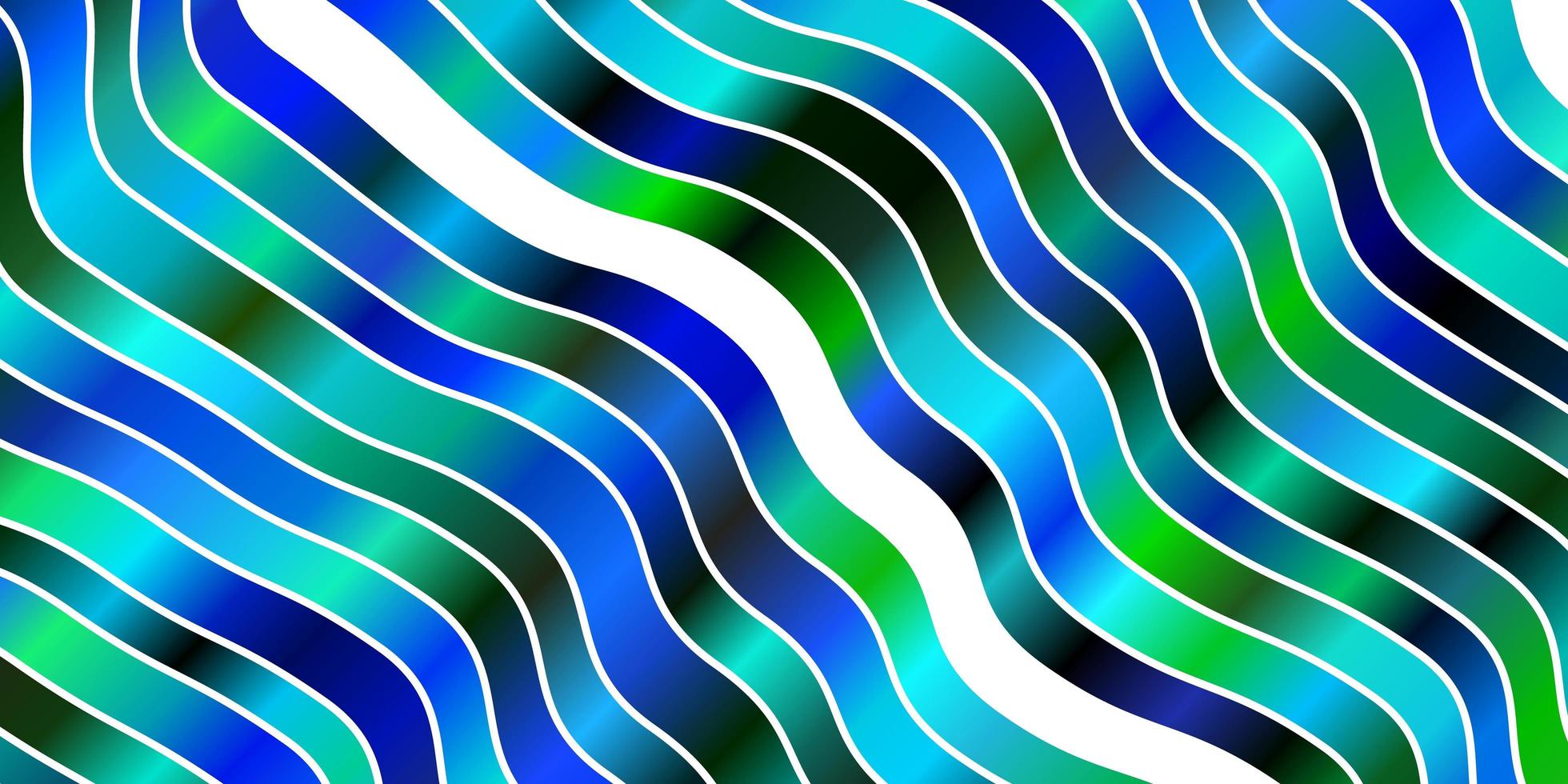 padrão de vetor azul claro verde com linhas curvas ilustração colorida em estilo abstrato com linhas curvas melhor design para o banner do seu cartaz de anúncio