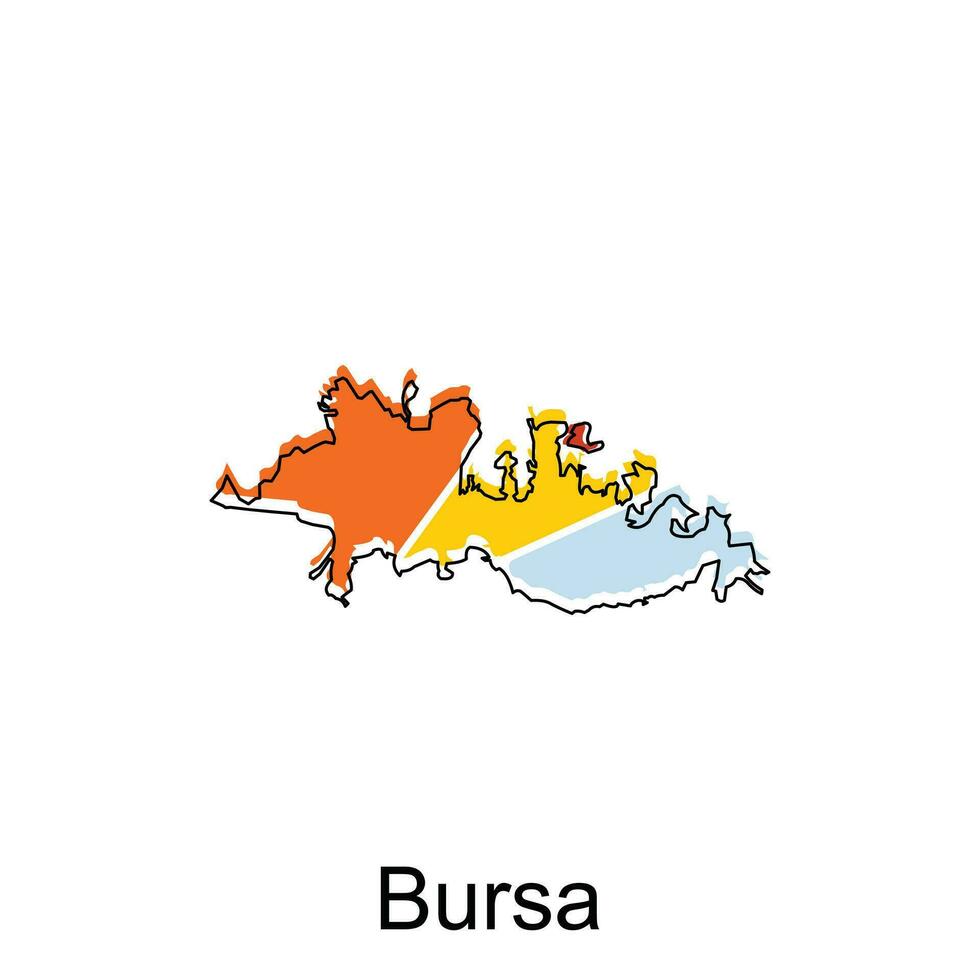 mapa do bursa ilustração Projeto. Peru mundo mapa internacional vetor modelo