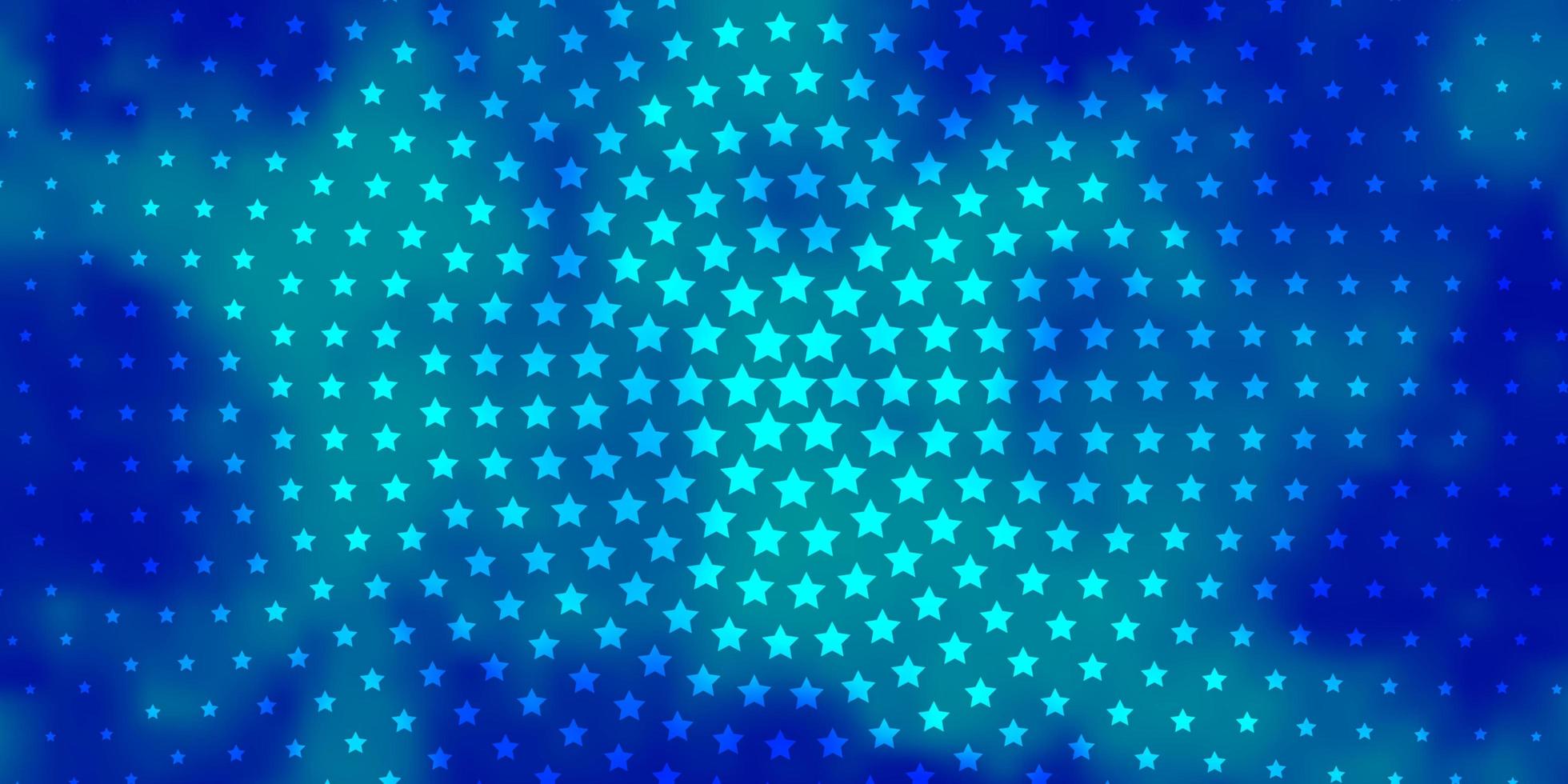 Modelo de vetor azul claro com estrelas de néon brilhando ilustração colorida com tema de estrelas pequenas e grandes para telefones celulares