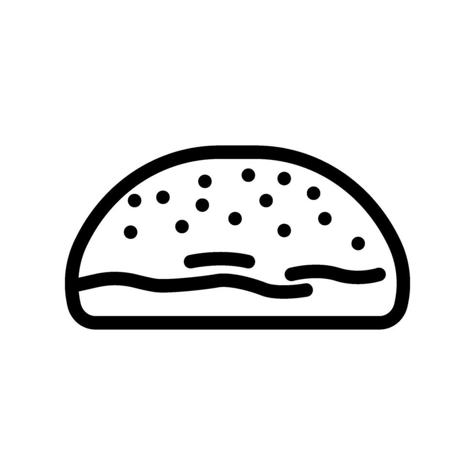 espinafre pão Comida refeição linha ícone vetor ilustração