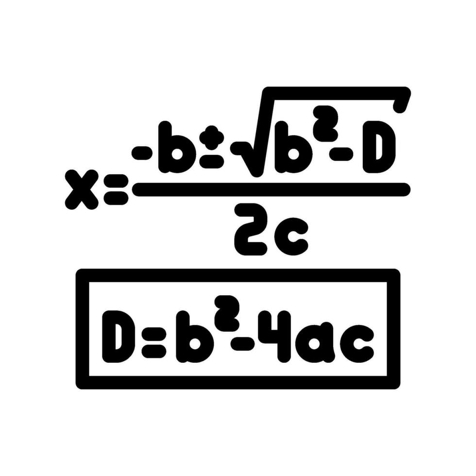 Fórmula matemática Ciência Educação linha ícone vetor ilustração