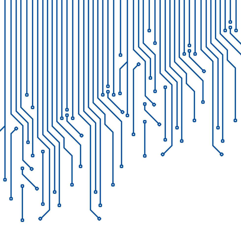 elétrico o circuito borda fundo. elétrico o circuito borda vetor. digital elétrico o circuito conexão sistema. microeletrônica circuitos. vetor