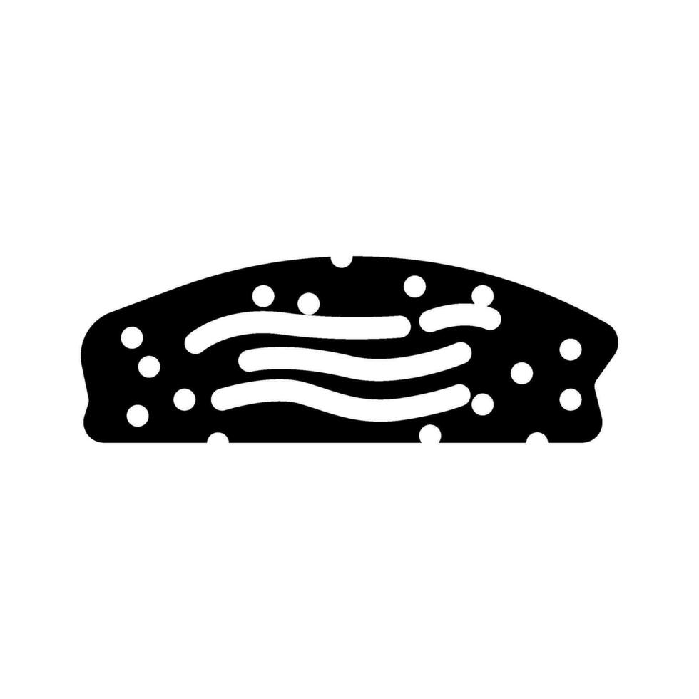bacon pão Comida refeição glifo ícone vetor ilustração