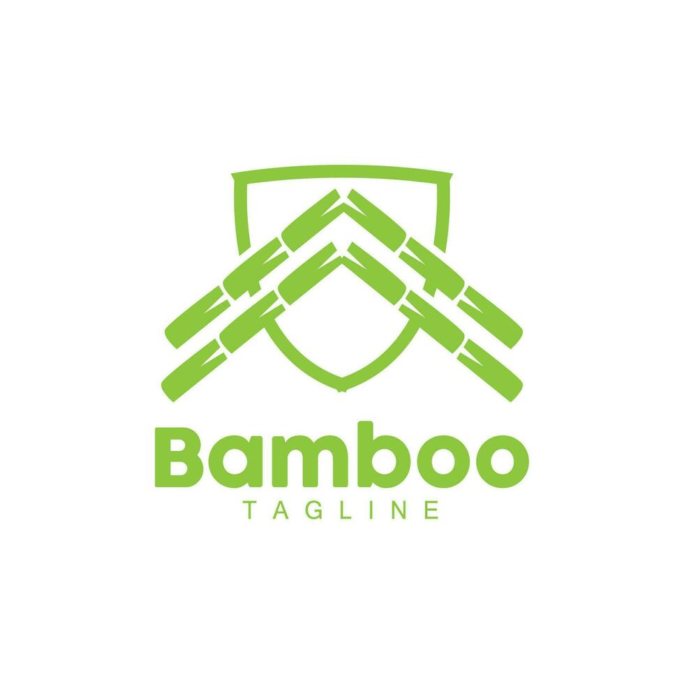 bambu logotipo, panda Comida verde plantar vetor, simples minimalista projeto, ilustração elemento modelo vetor