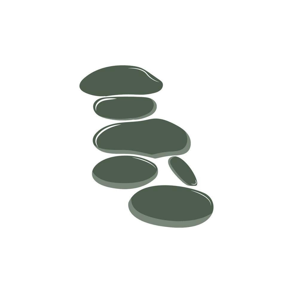 pedra logotipo, vetor zen meditação pedra Saldo tranqüilidade, ioga minimalista simples projeto, silhueta ilustração