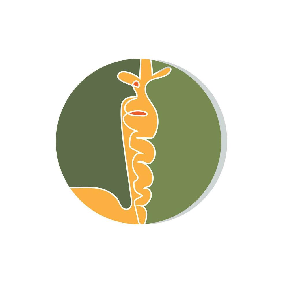 cenoura logotipo, vetor jardim Fazenda cenoura vegetais, linha projeto, modelo ilustração