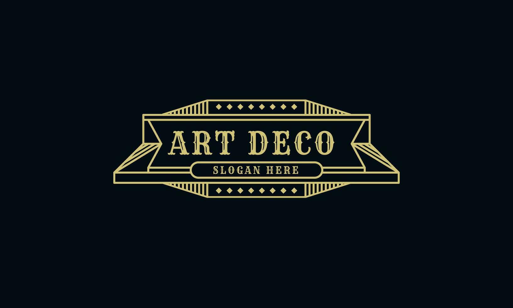 vintage dentro arte deco crachá logotipo Projeto. retro estilo gráfico Projeto vetor