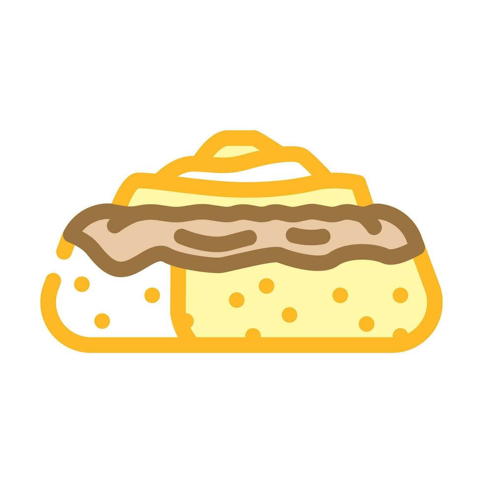 canela pão Comida refeição cor ícone vetor ilustração