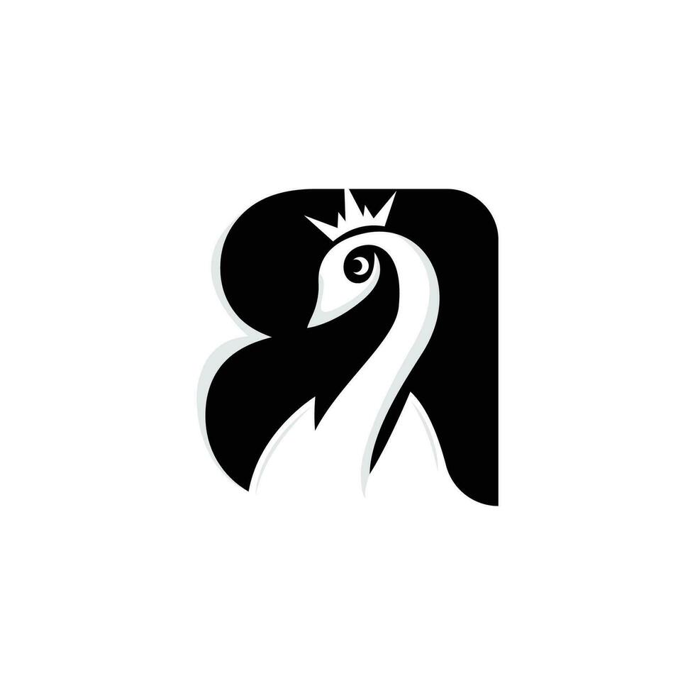 logotipo cisne vetor desain modelo ilustração