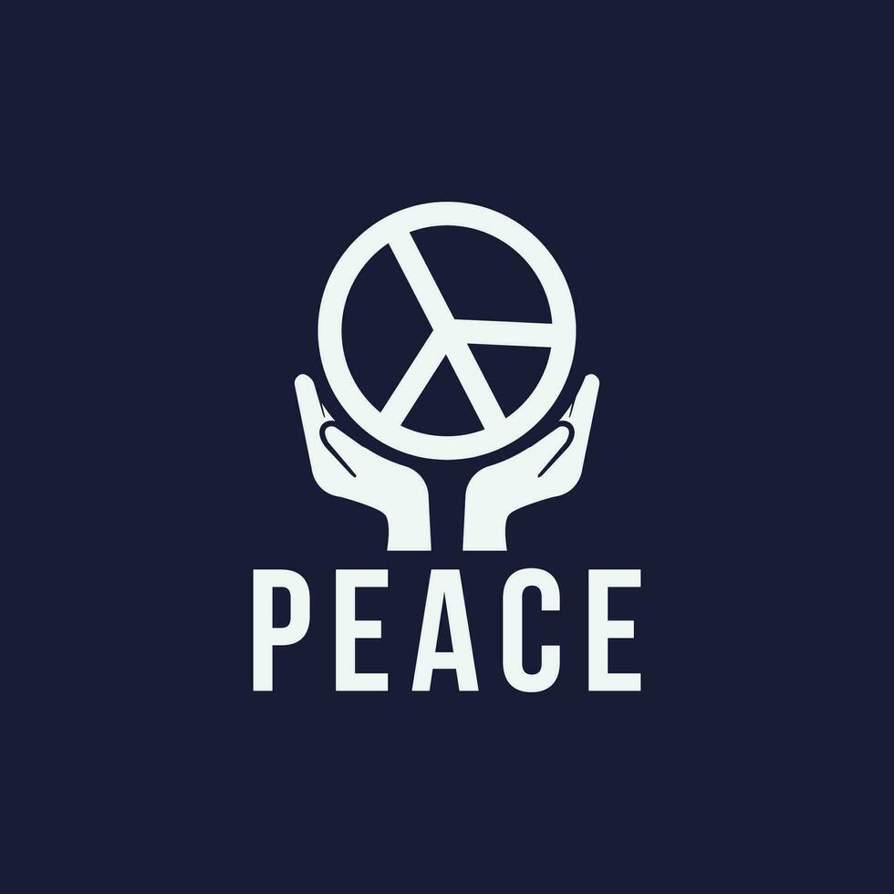 Paz criador logotipo vetor