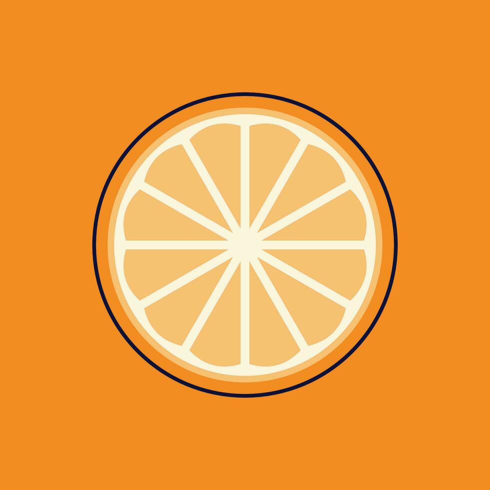 laranja fruta desenho animado vetor ícone ilustração. Comida fruta ícone conceito isolado Prêmio vetor. plano desenho animado estilo adequado para rede aterrissagem página, bandeira, adesivo, fundo