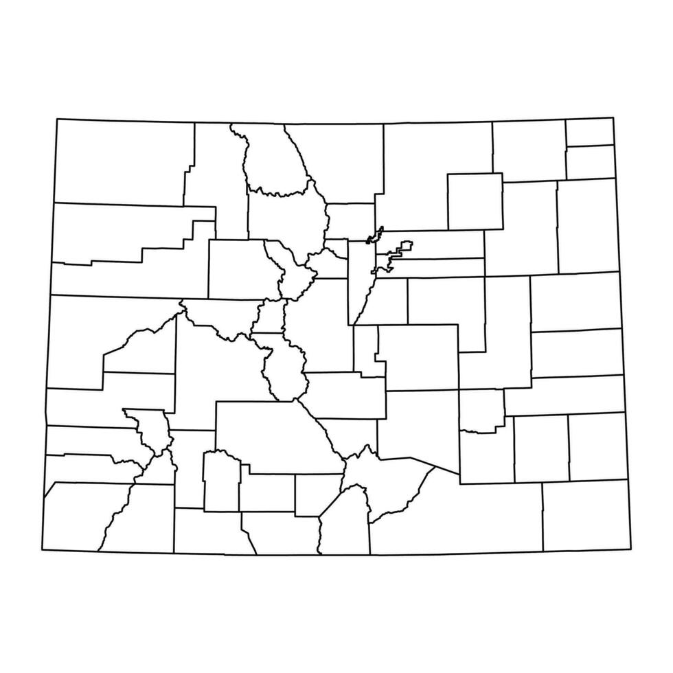 Colorado Estado mapa com condados. vetor ilustração.