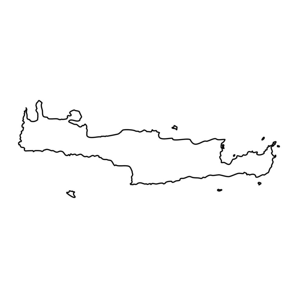 Creta região mapa, administrativo região do Grécia. vetor ilustração.