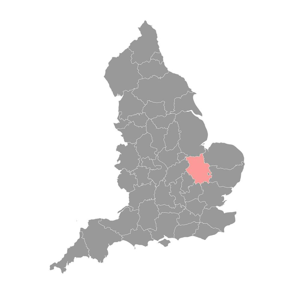Cambridgeshire mapa, administrativo município do Inglaterra. vetor ilustração.