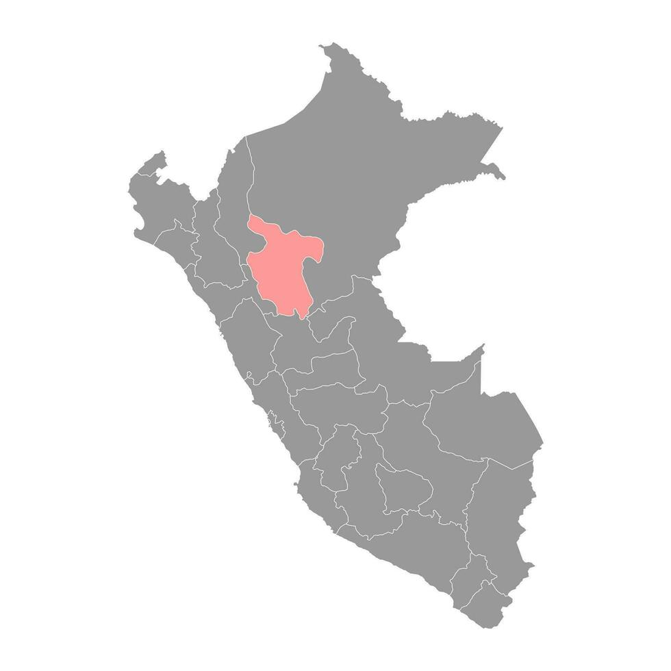 san Martin mapa, região dentro Peru. vetor ilustração.