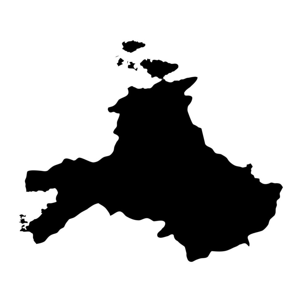 Balikesir província mapa, administrativo divisões do peru. vetor ilustração.