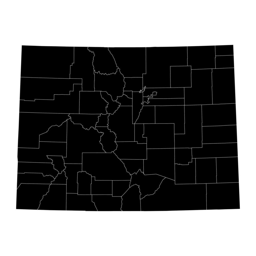Colorado Estado mapa com condados. vetor ilustração.