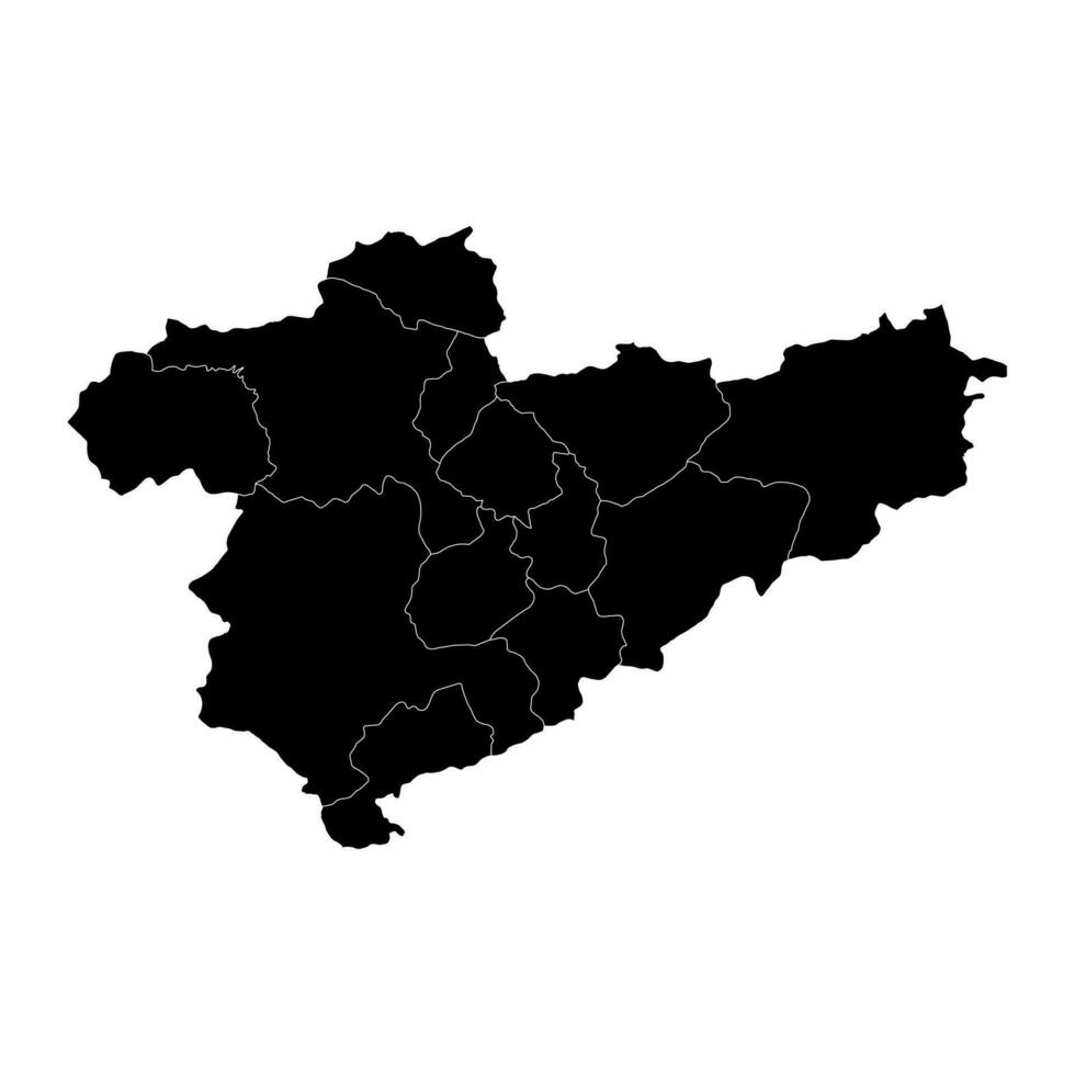 central anatólia região mapa, administrativo divisões do peru. vetor ilustração.