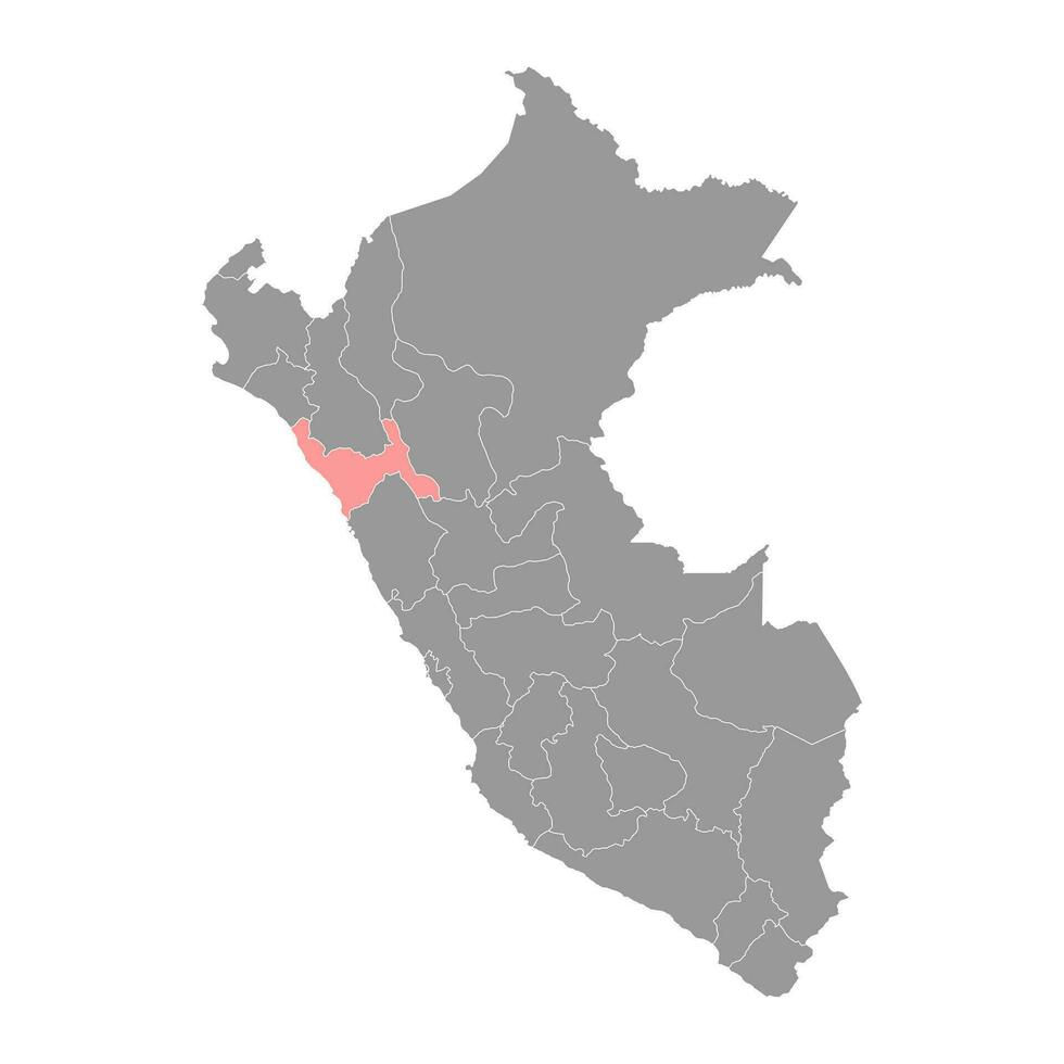 la libertad mapa, região dentro Peru. vetor ilustração.