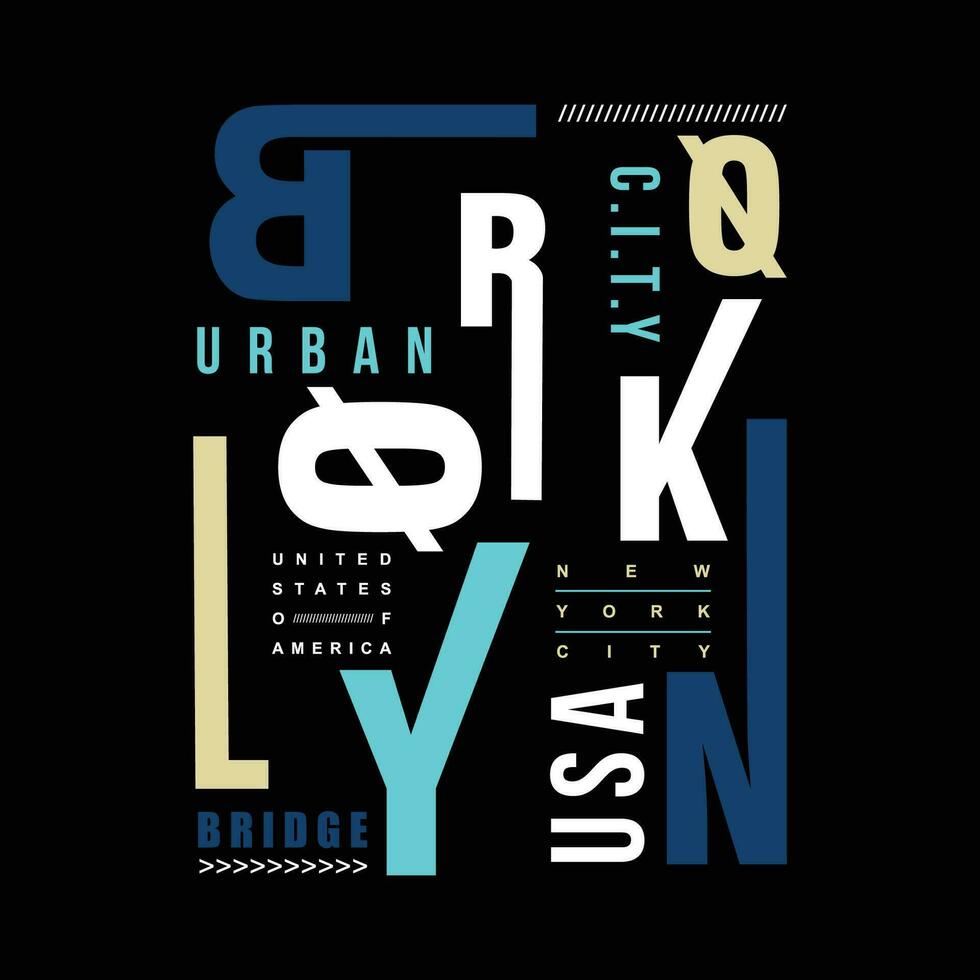 Brooklyn urbano cidade vetor t camisa imprimir, tipografia gráfico projeto, e de outros usar