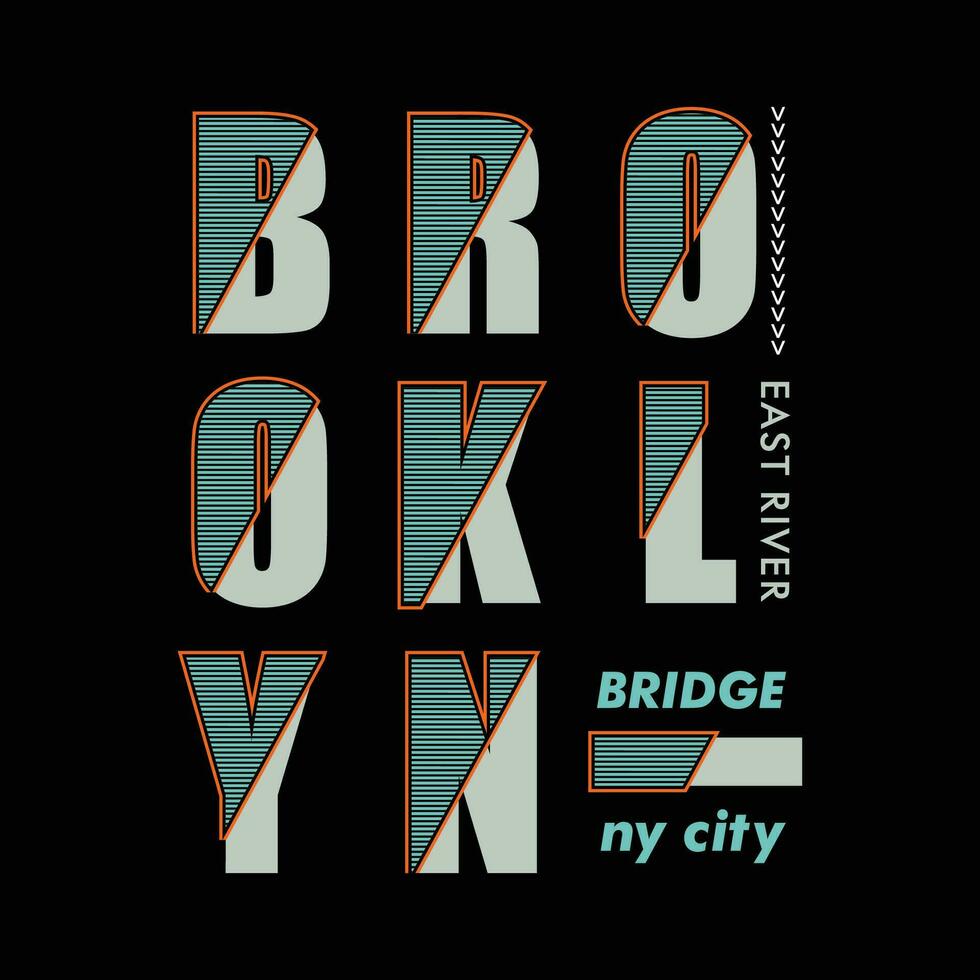 Brooklyn gráfico, tipografia t camisa, vetor Projeto ilustração, Boa para casual estilo