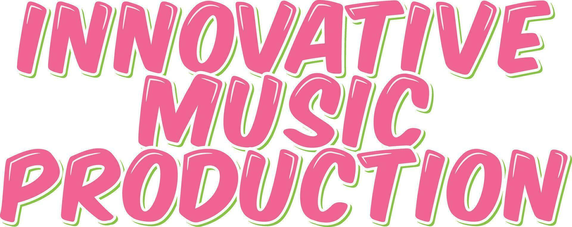 Inovativa música Produção letras vetor Projeto