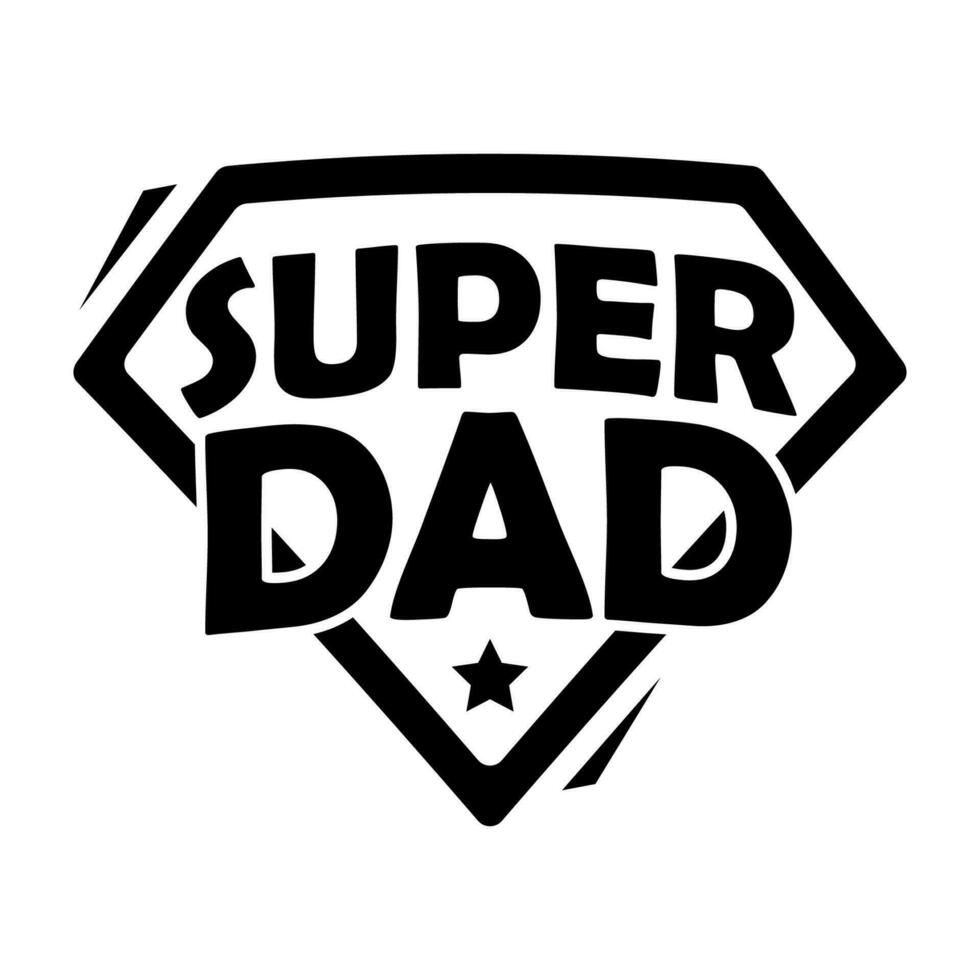 super Papai. do pai dia Super heroi emblema, vetor Projeto