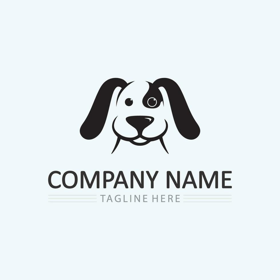 cachorro logotipo e ícone animal vetor ilustração Projeto gráfico