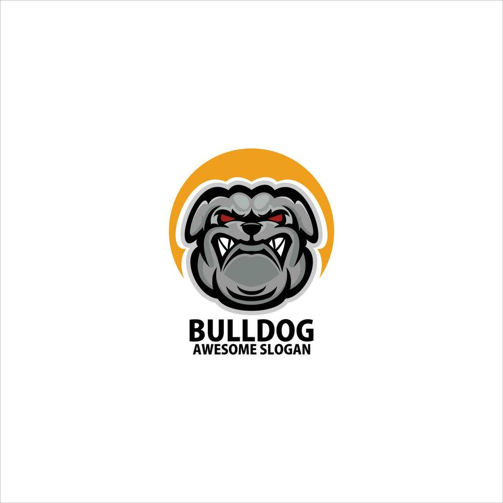 Bravo buldogue Projeto jogos esport logotipo vetor