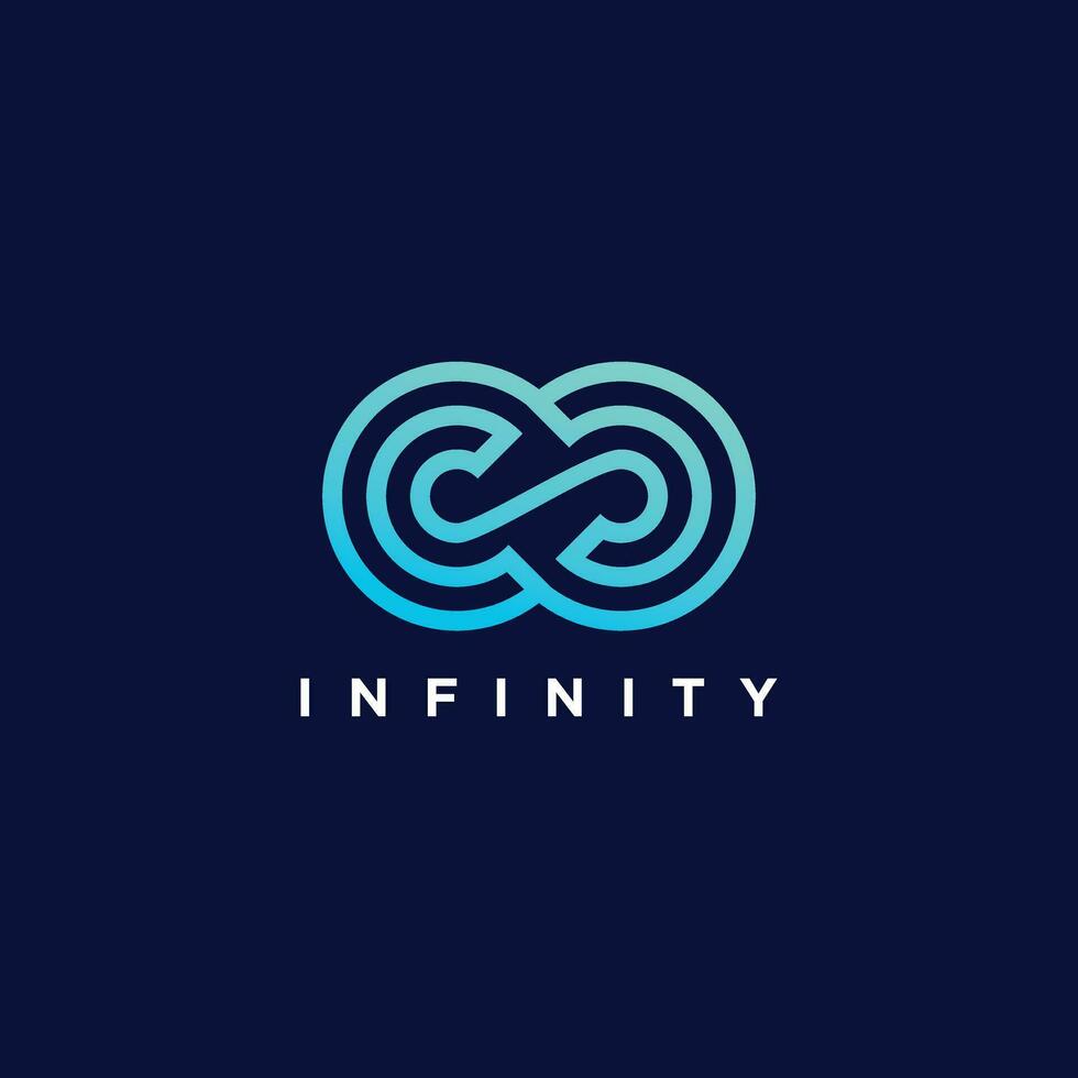 infinidade logotipo idéia com moderno conceito Projeto vetor