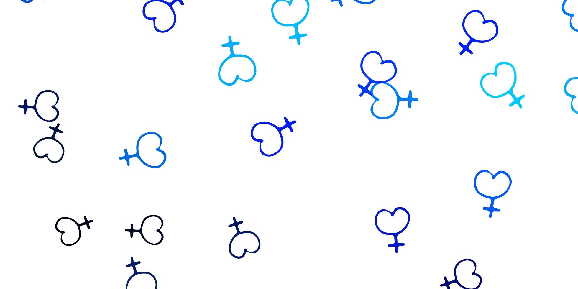 fundo azul claro com símbolos de mulher vetor