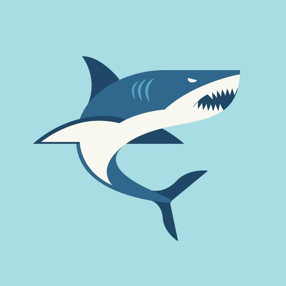 tubarões ilustração logotipo emblema vetor