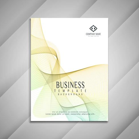 Design de modelo elegante de brochura de negócios ondulado abstrata vetor