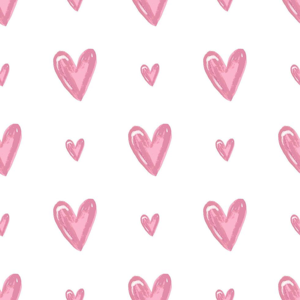 lindo desatado fundo com Rosa corações dia dos namorados dia. desatado amor coração Projeto fundo. sem fim padronizar em dia dos namorados dia. a desatado textura com colori corações vetor