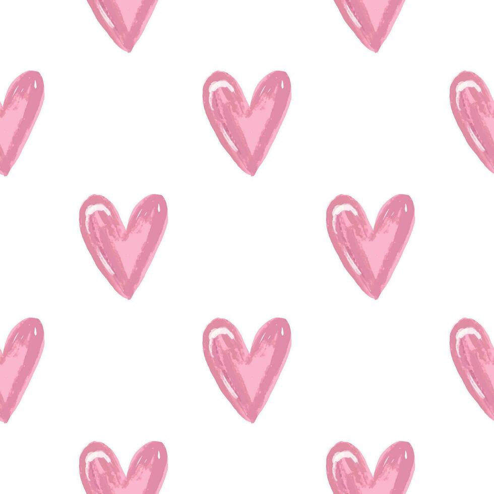 lindo desatado fundo com Rosa corações dia dos namorados dia. desatado amor coração Projeto fundo. sem fim padronizar em dia dos namorados dia. a desatado textura com colori corações vetor