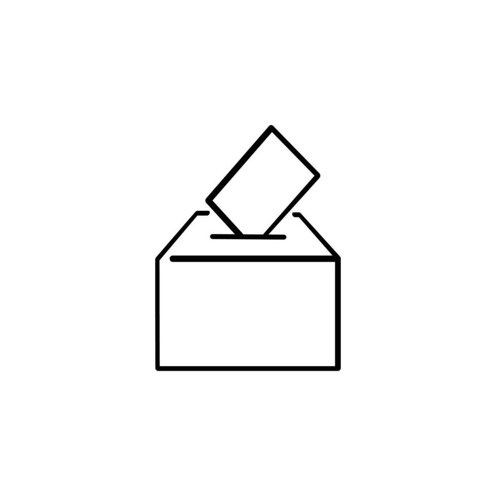 votação caixa linha estilo ícone Projeto vetor