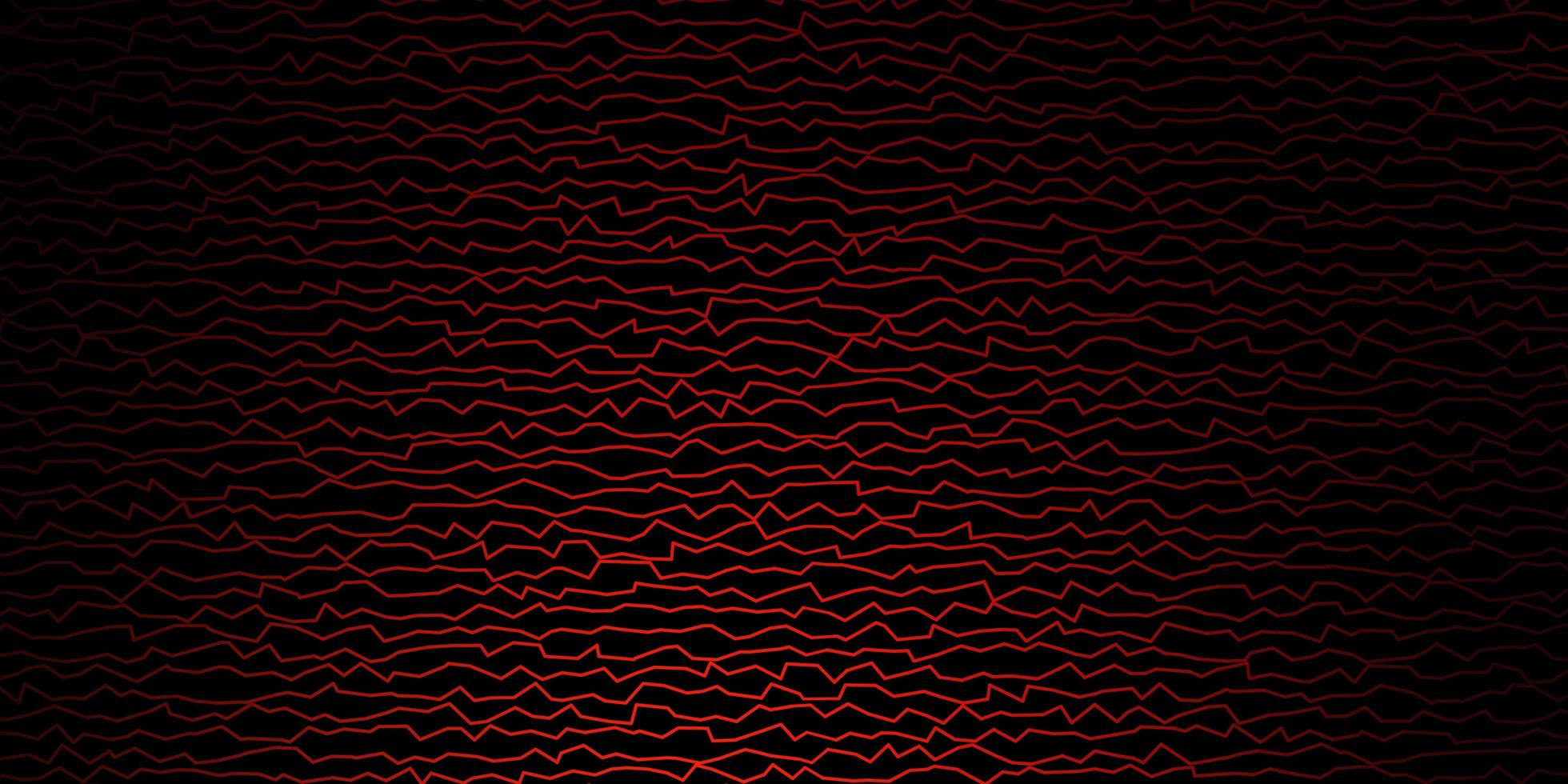 fundo vector vermelho escuro com linhas curvas amostra brilhante com padrão de formas coloridas de linhas curvas para páginas de destino de sites