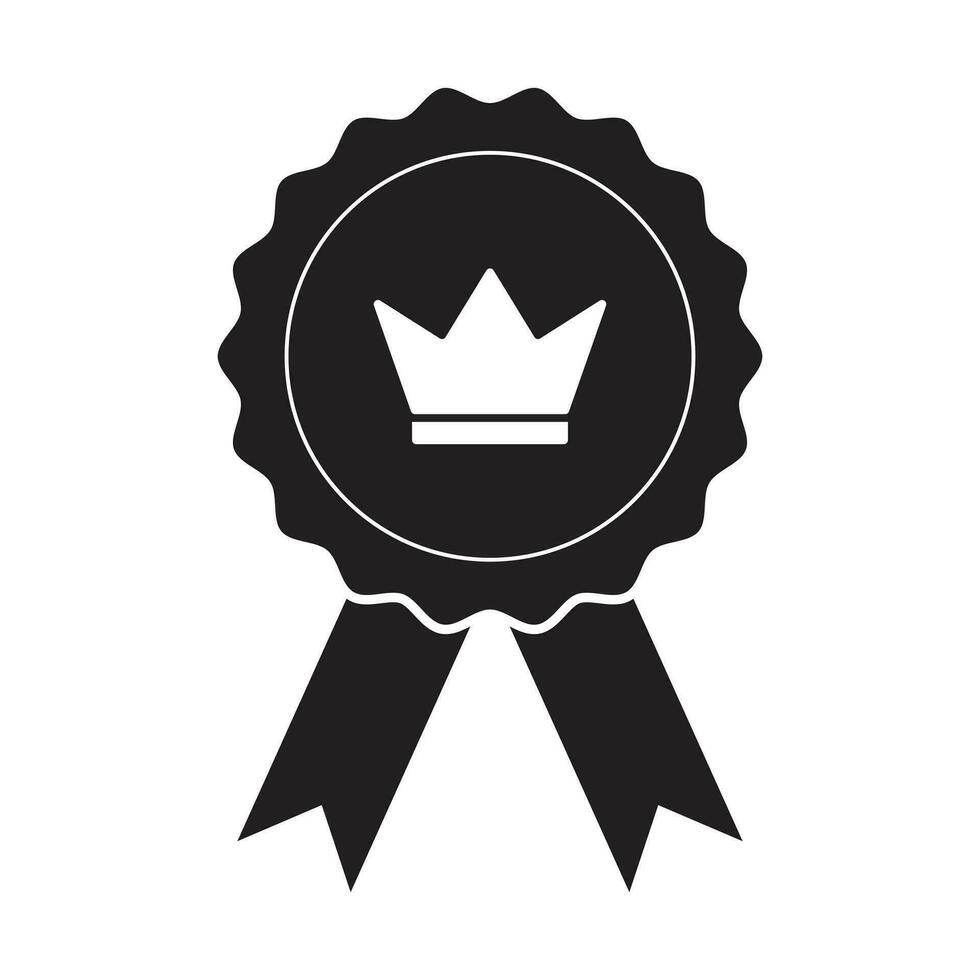 Prêmio crachá ícone, medalha ícone vetor, vencedora distintivo, certificação ícone, melhor qualidade ícone, melhor qualidade, número um, monarquia, Esportes e concorrência distintivo, vip símbolo vetor ilustração