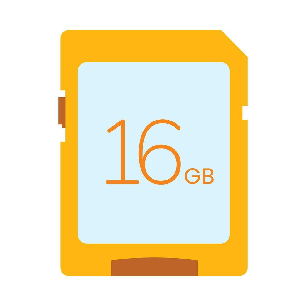 ícone SD cartão adaptador com maior memória 16 GB para completo seu atraente Projeto adequado para sites, cartazes e outras vetor