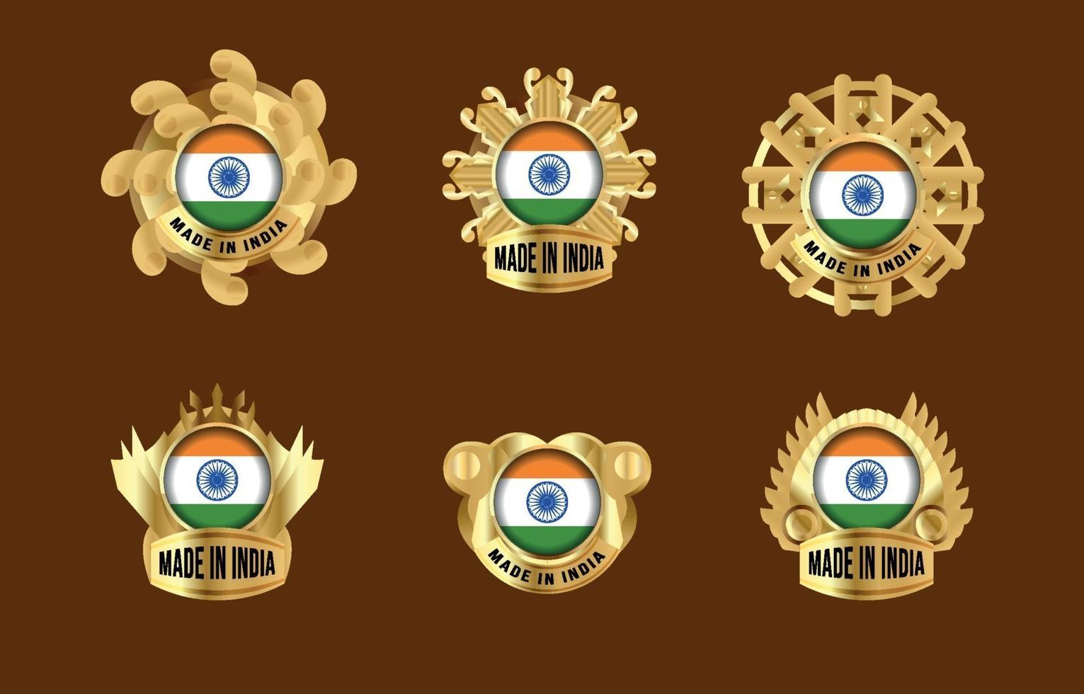 emblemas feitos na índia vetor