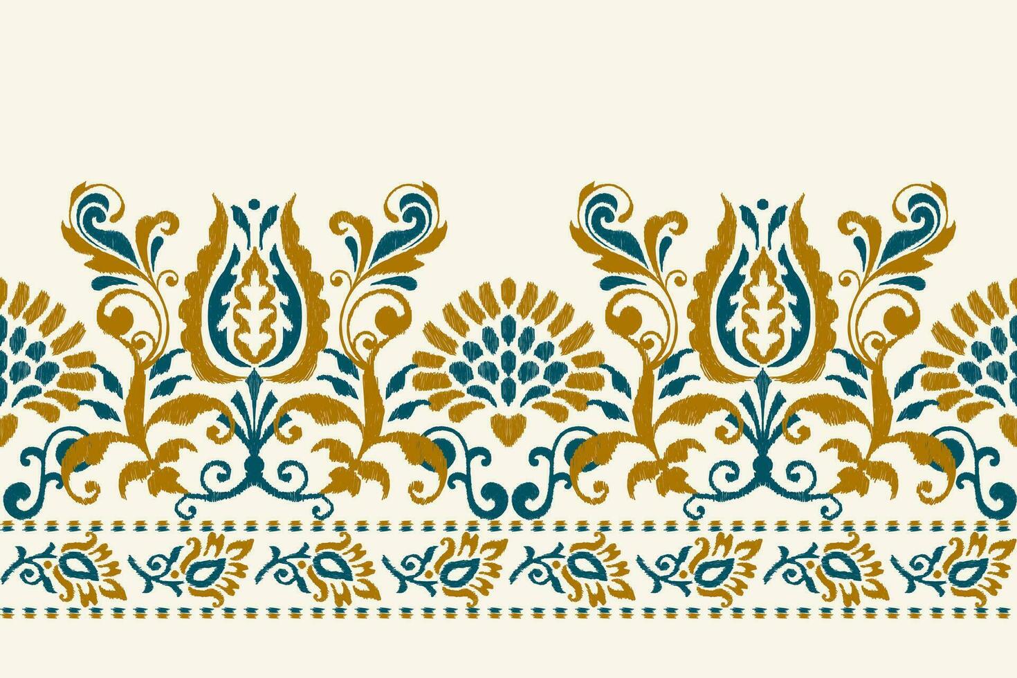 ikat floral paisley bordado em branco plano de fundo.ikat étnico oriental padronizar tradicional.asteca estilo abstrato vetor ilustração.design para textura,tecido,vestuário,embrulho,decoração,canga,cachecol